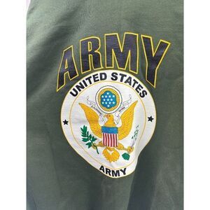Vintage U.S. Army Green Crewneck Sweatshirt X Large 80s Large Logo Bright Color